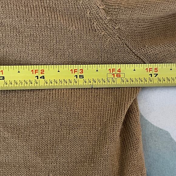 The Limited Women’s Merino Wool Blend Camel Tan Boatneck Sweater Size Small - Picture 7 of 8